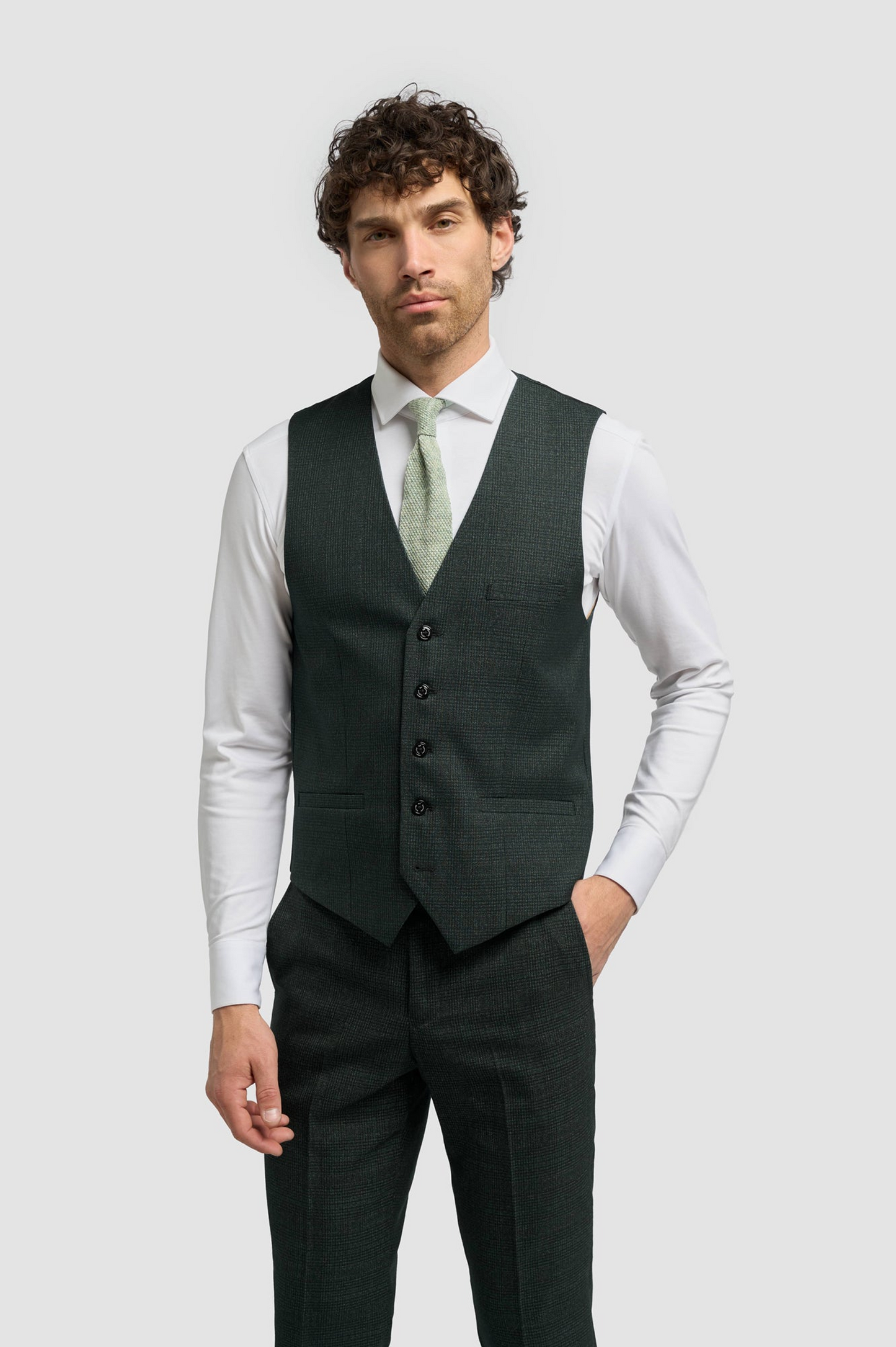 Cavani Caridi Olive Waistcoat