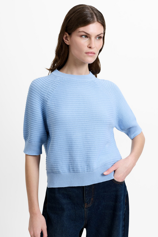 French Connection Lily Mozart Purl Knit Short Sleeve Jumper