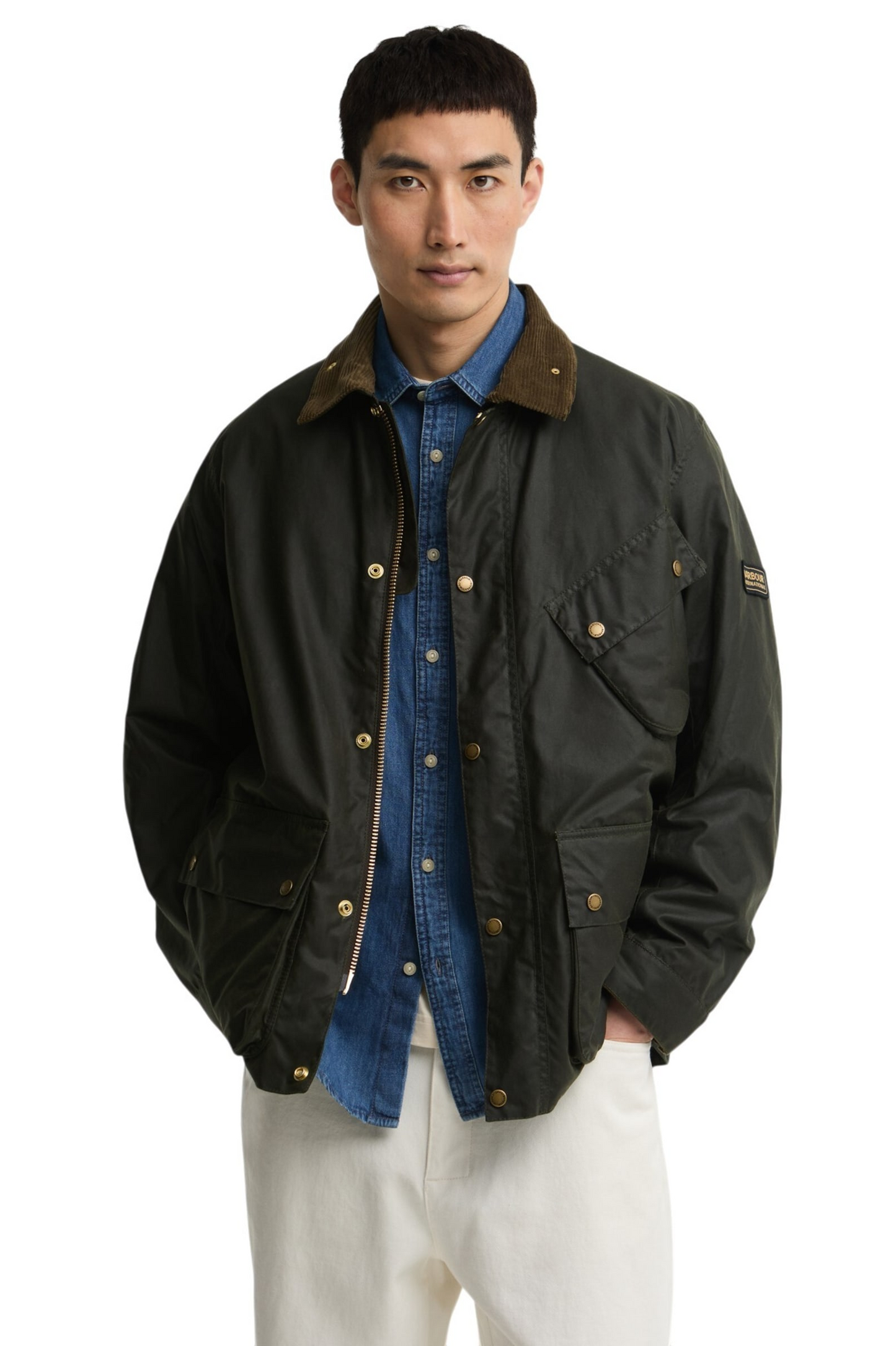 Barbour International Men's Brake Line Waxed Jacket