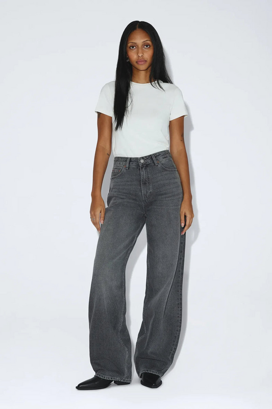 Dr. Denim Donna High Relaxed - Mid Grey Used