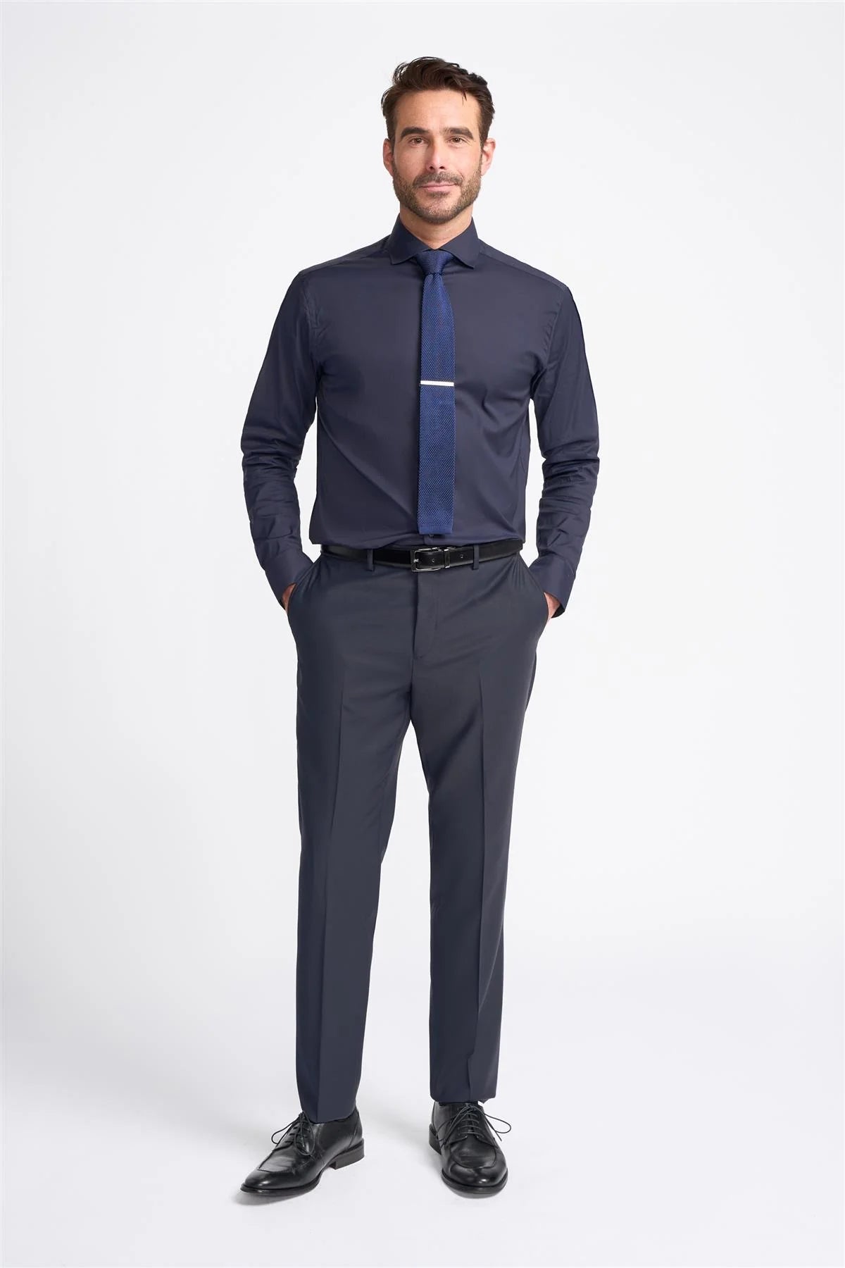 Cavani Bond Wool Rich Midnight Navy Trouser