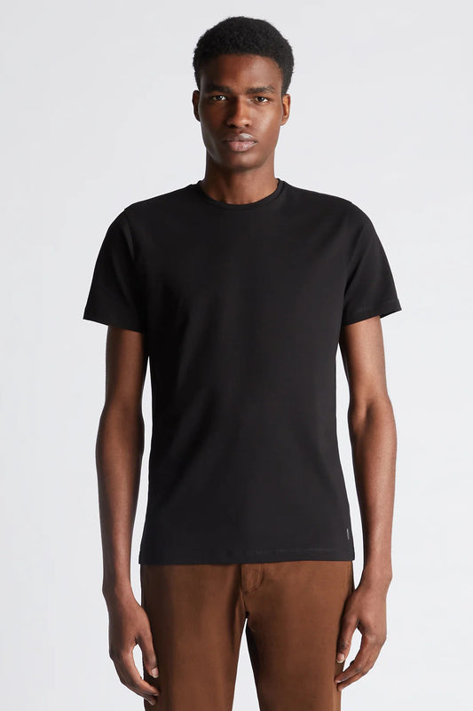 Remus Uomo Black Plain Stretch T-Shirt