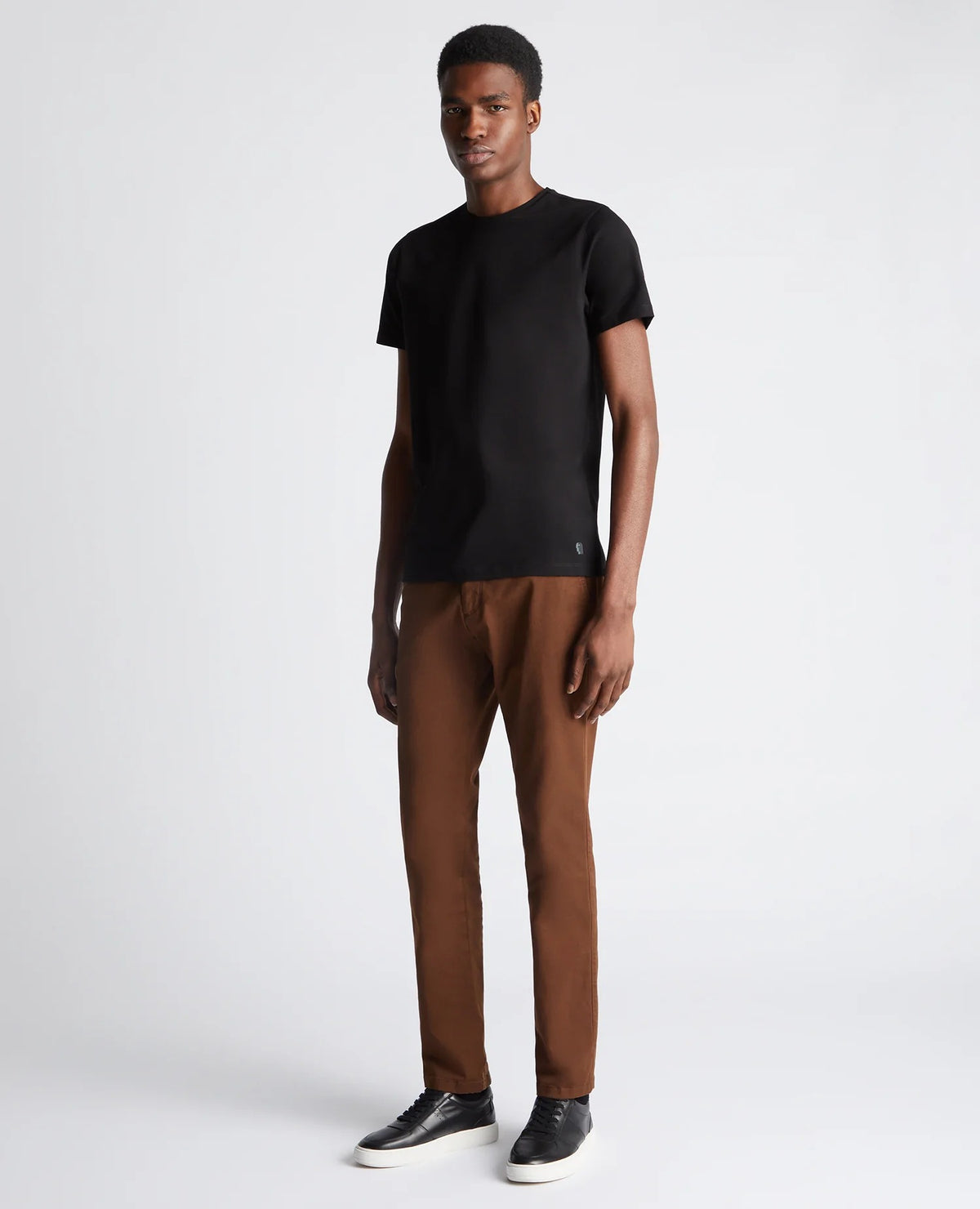 Remus Uomo Black Plain Stretch T-Shirt