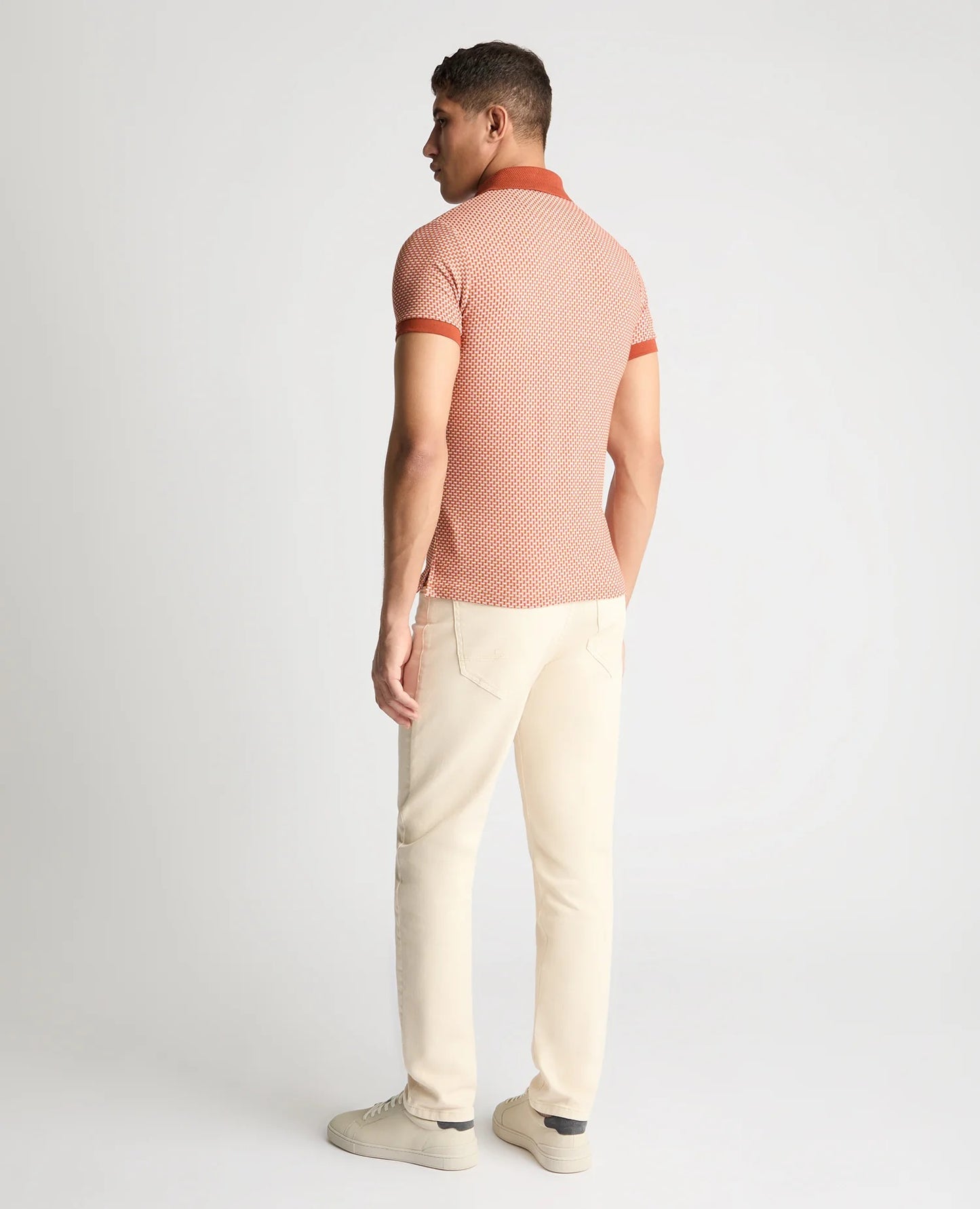 Remus Uomo Weave Design Stretch Polo Shirt