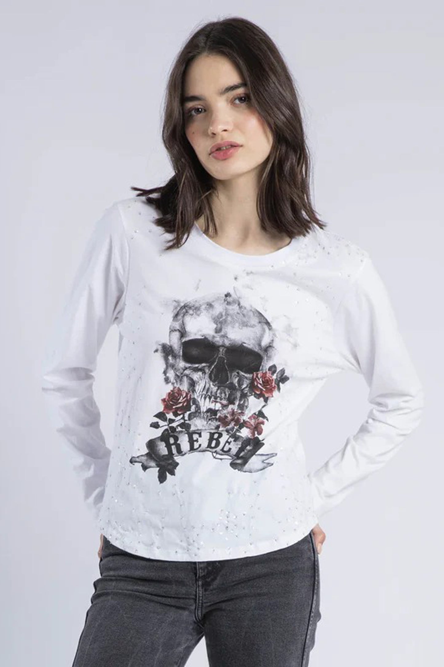 Religion Rebel Skull Graphic Tee