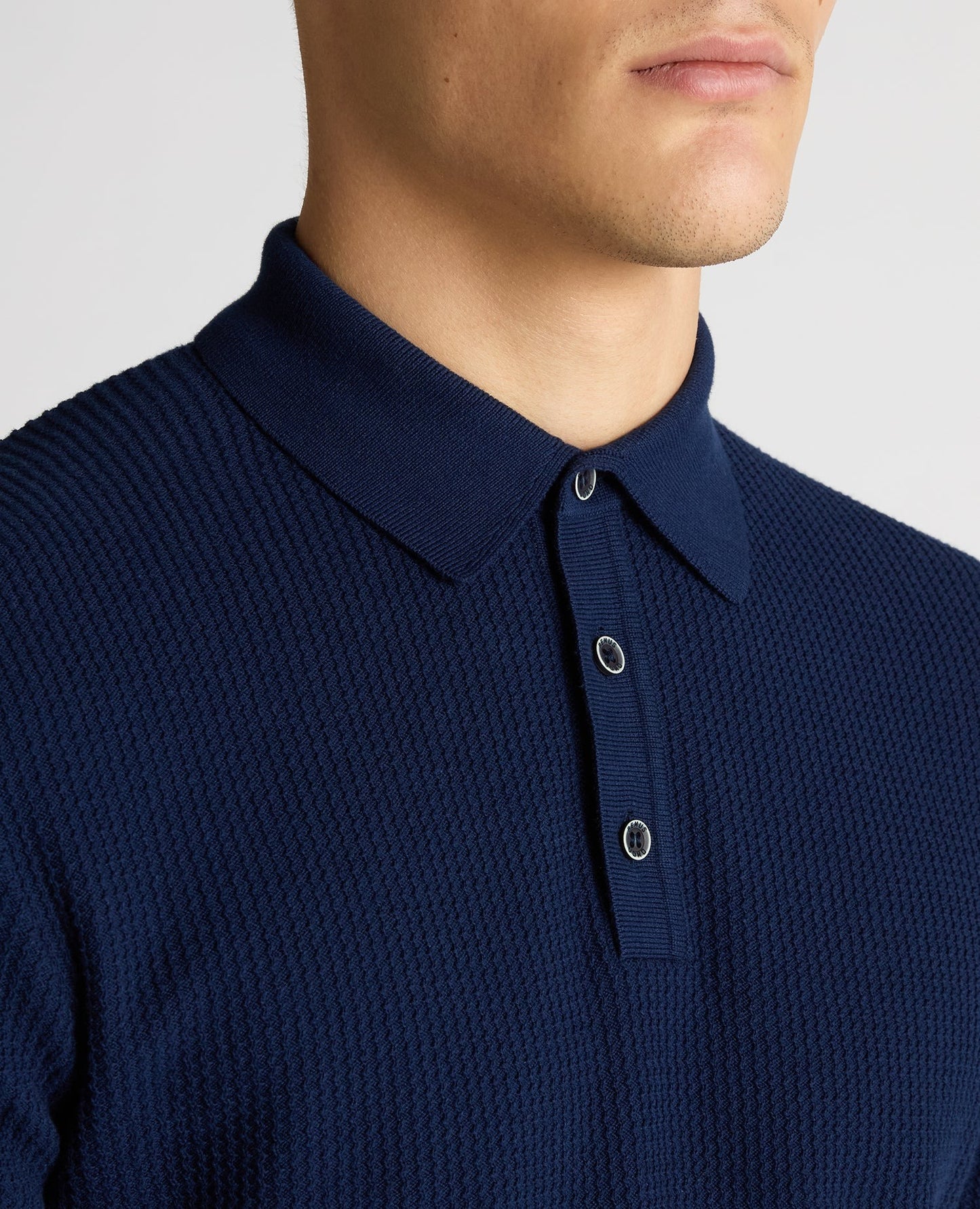 Remus Uomo Knitted Cotton Polo Shirt