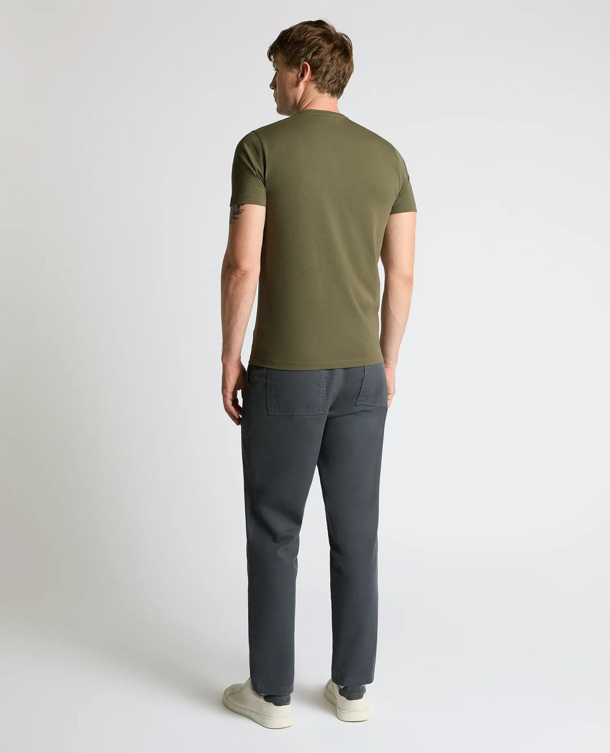 Remus Uomo Dark Green Plain Stretch T-Shirt
