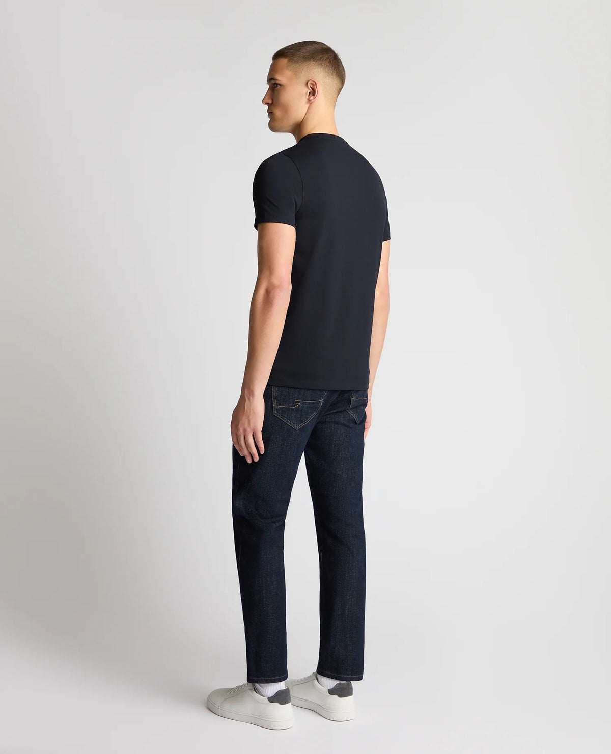 Remus Uomo Navy Plain Stretch T-Shirt