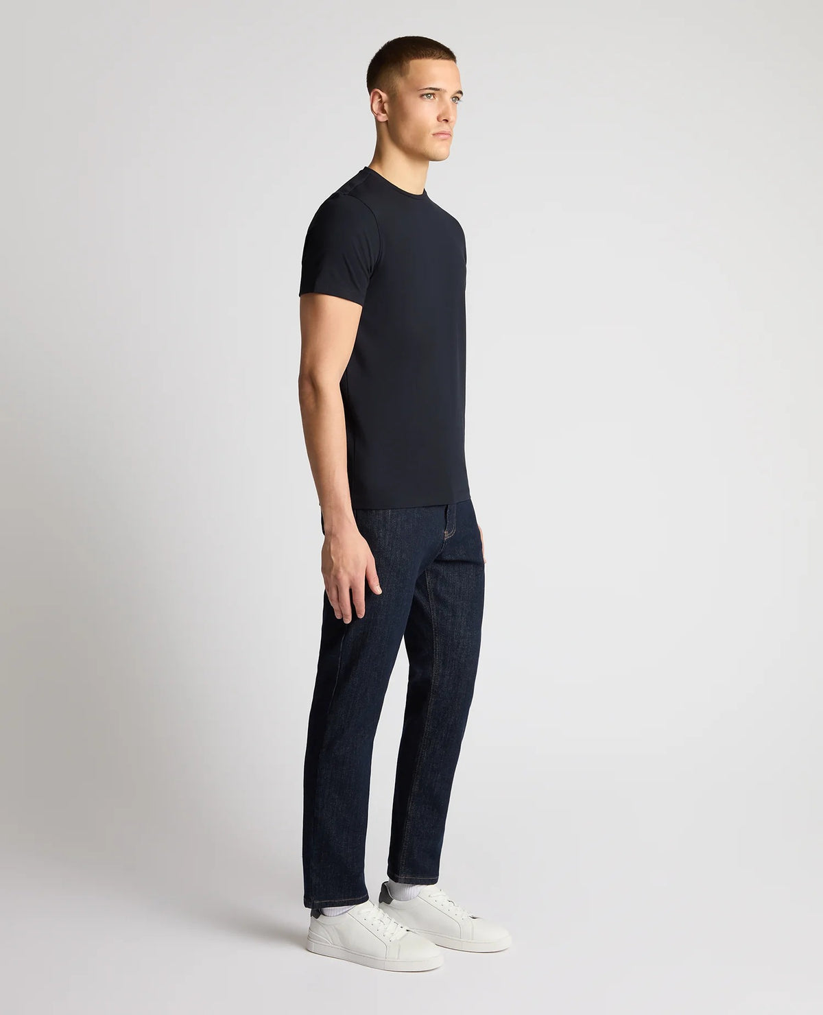 Remus Uomo Navy Plain Stretch T-Shirt