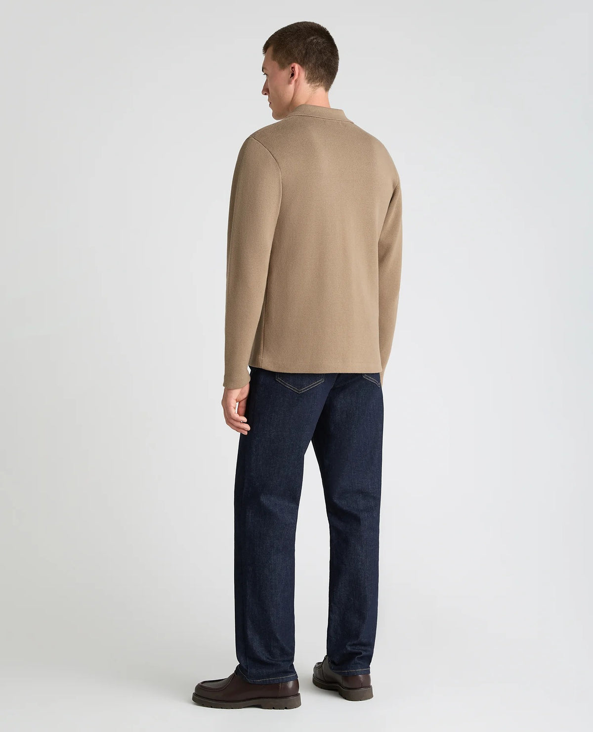 Remus Uomo Stone Button Up Cotton Cardigan