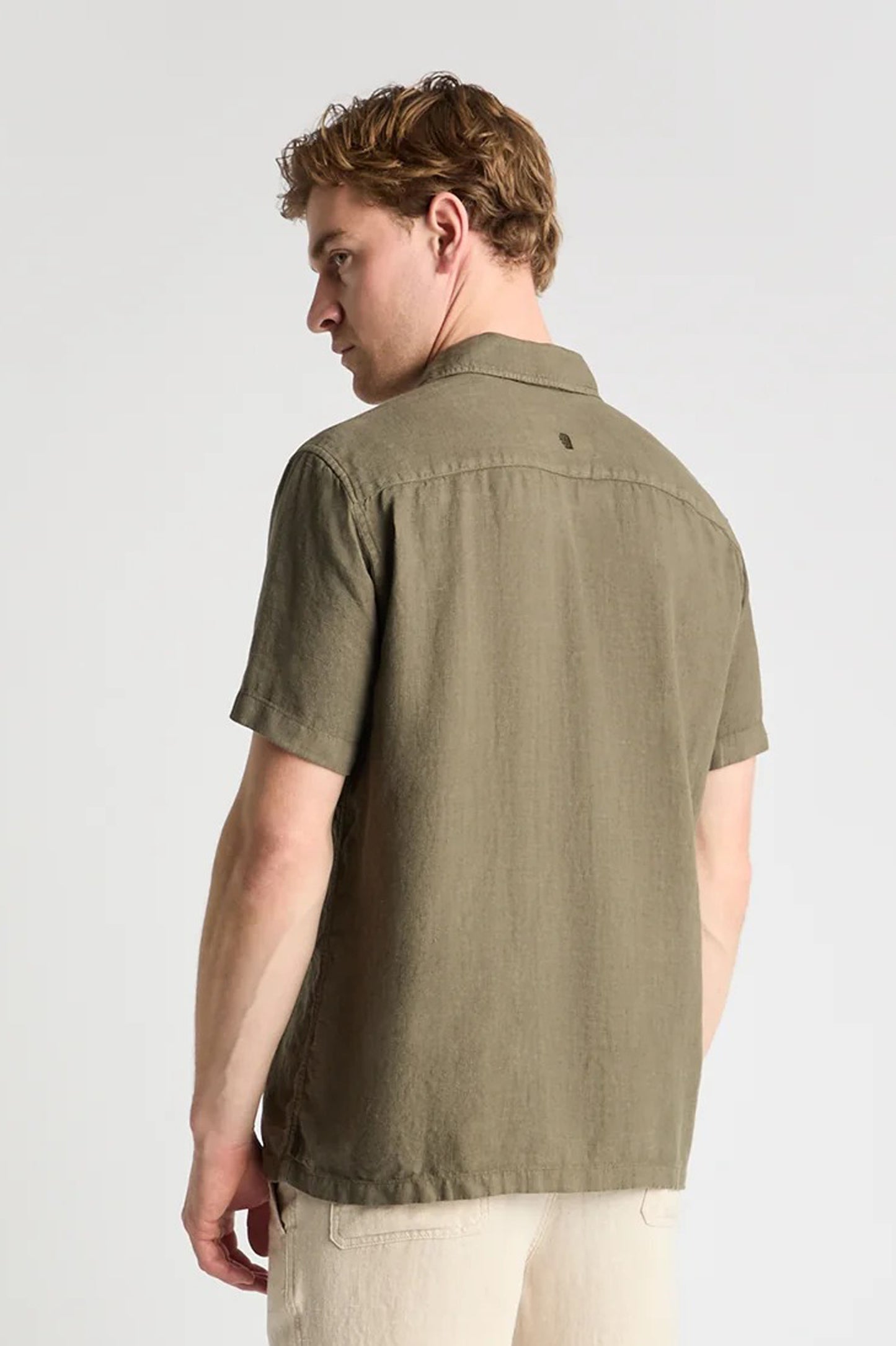 Remus Uomo Tapered Fit Short Sleeve Linen Shirt