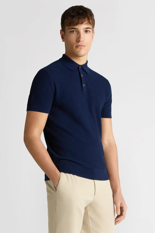 Remus Uomo Knitted Cotton Polo Shirt