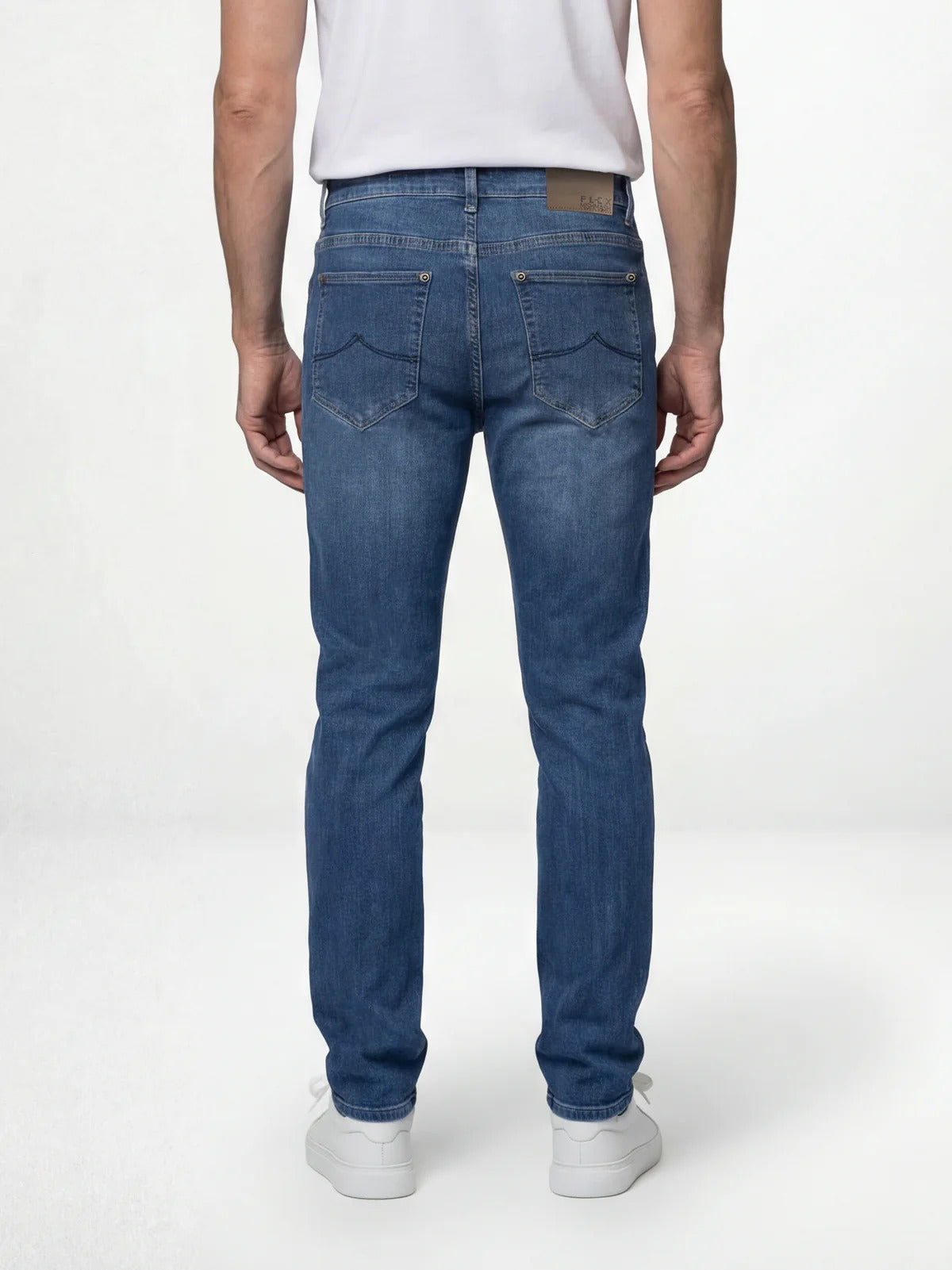 Mish Mash Tapered Fit Flex Indigo Mid Jean