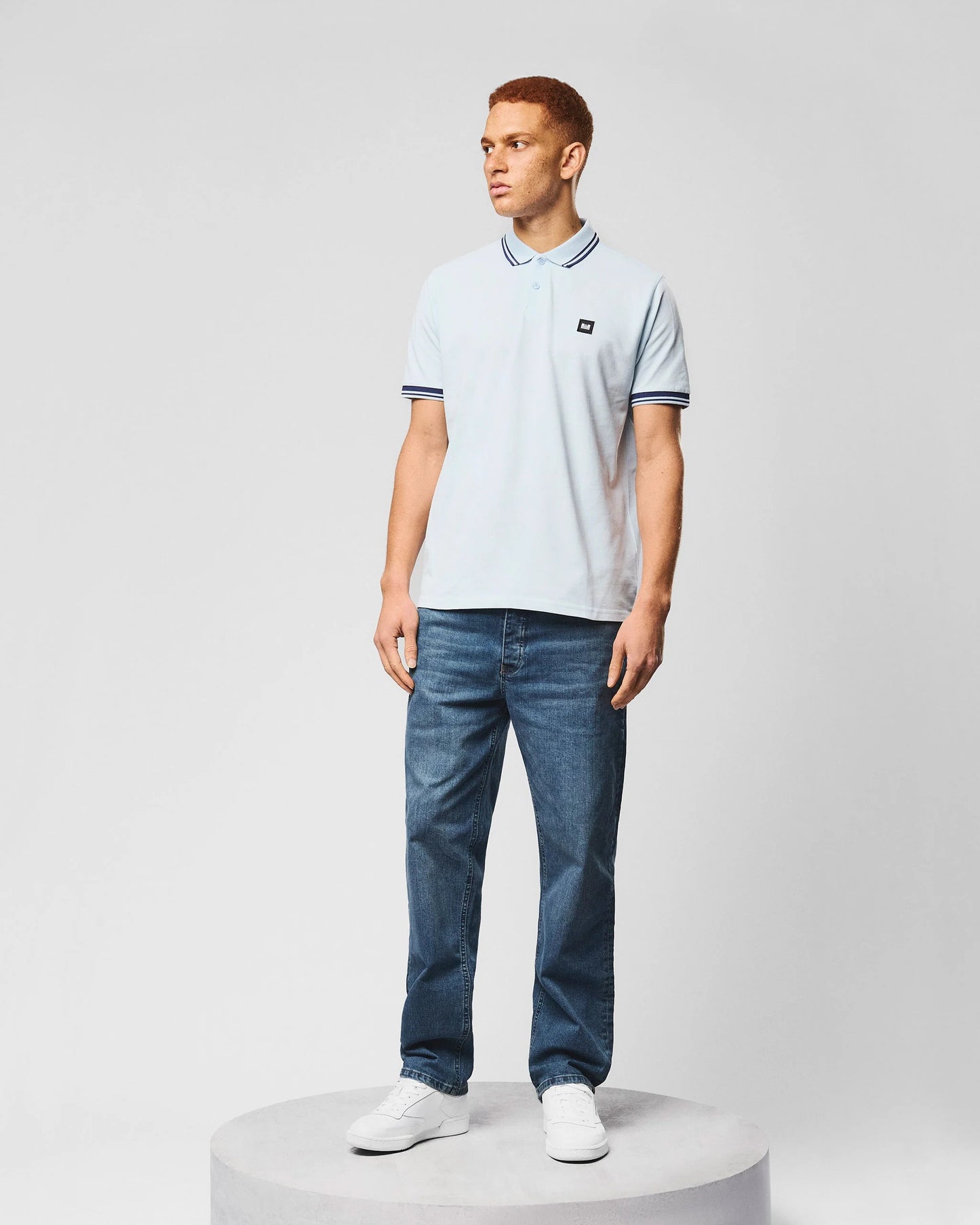 Weekend Offender Levanto Polo Shirt Sky Blue