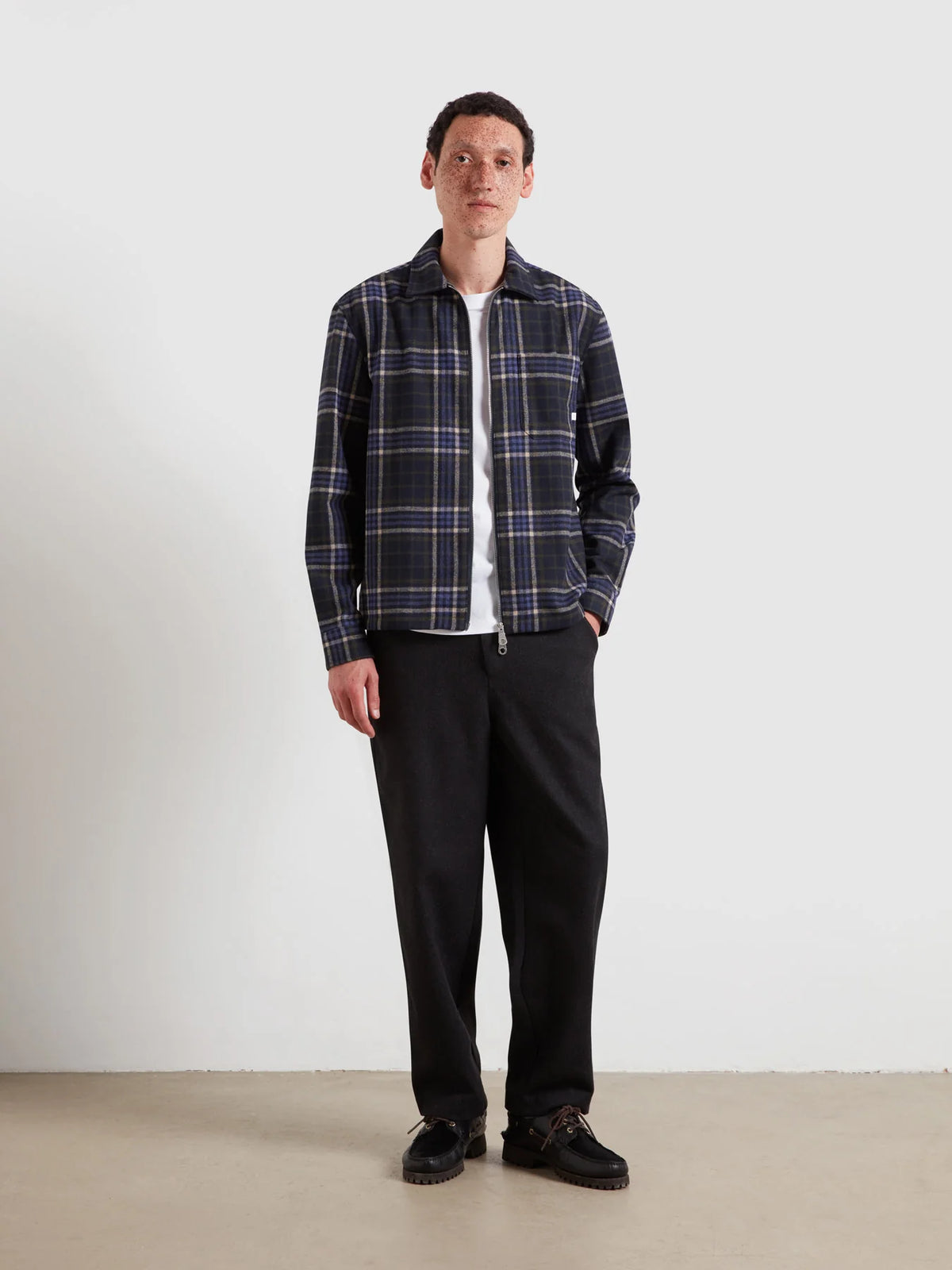 Farah Asher Zipped Check Overshirt