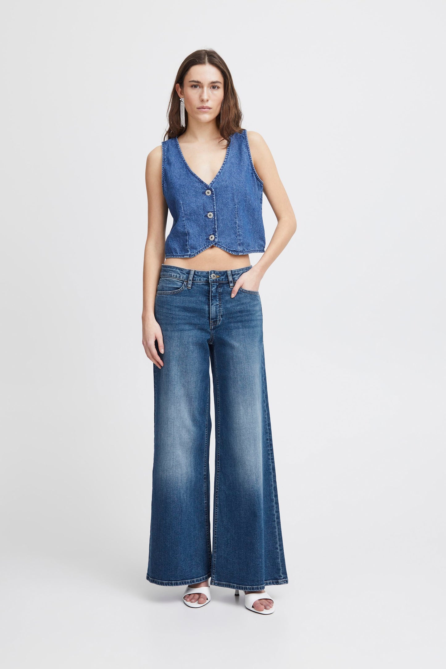 Ichi Ihtwiggy Wide Leg Jeans