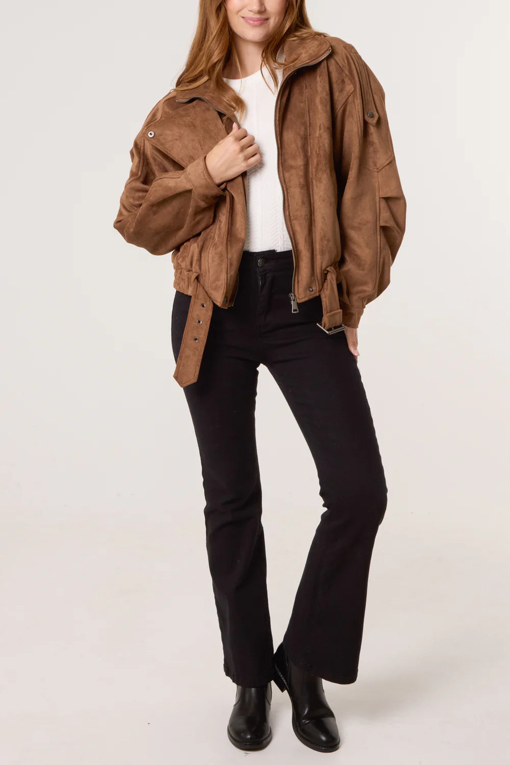 Nova of London Faux Suede Biker Jacket