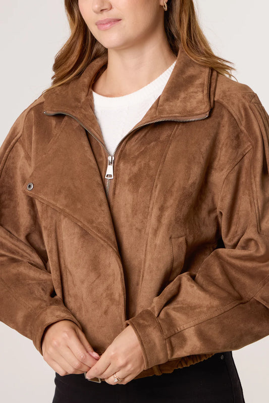 Nova of London Faux Suede Biker Jacket