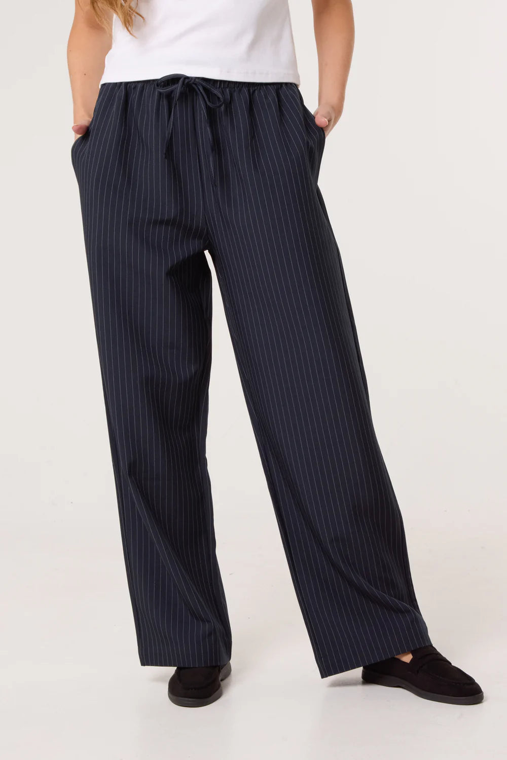 Nova of London Elasticated Waist Pinstripe Trouser