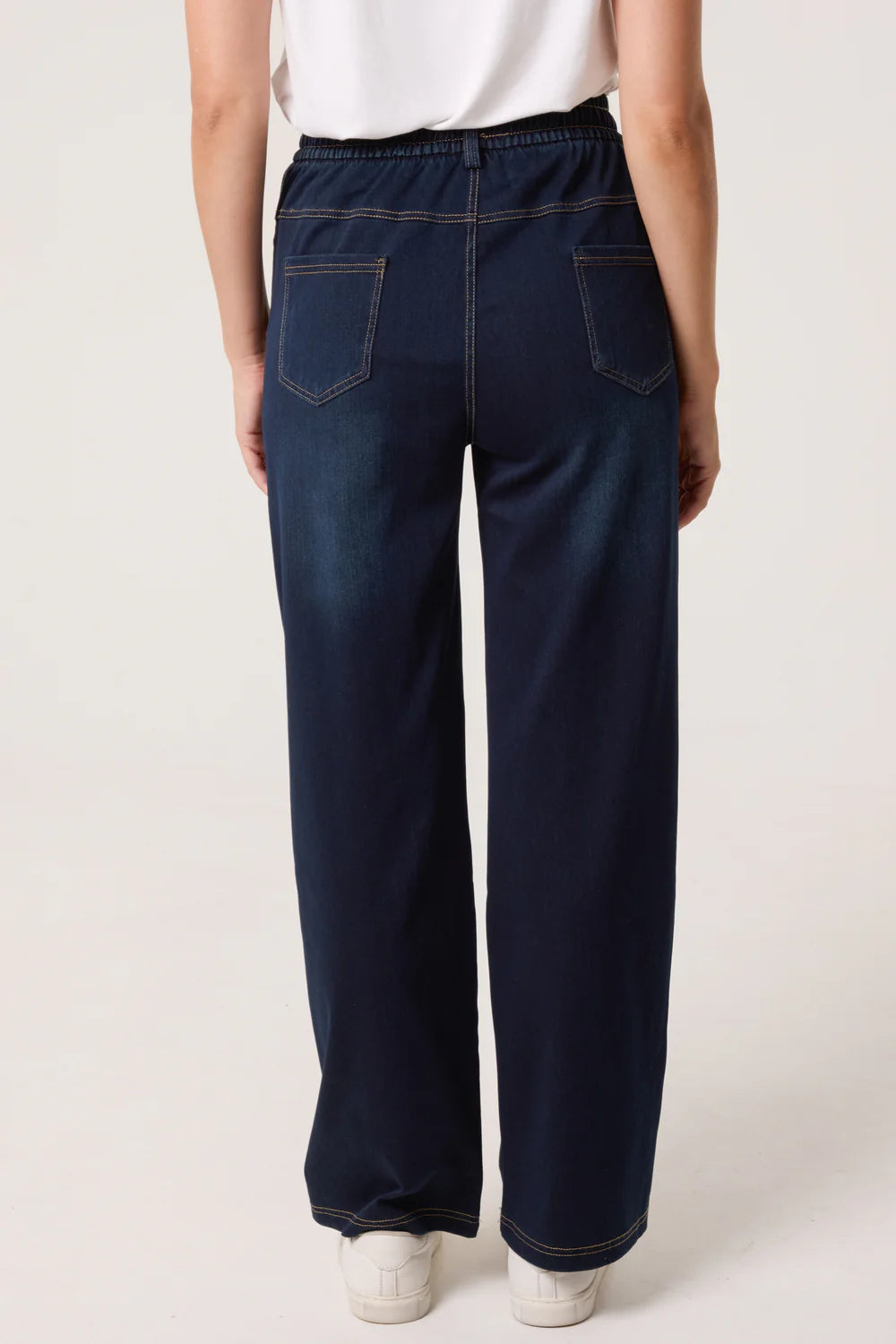 Nova of London Heart Elastic String Wide Leg Jeans