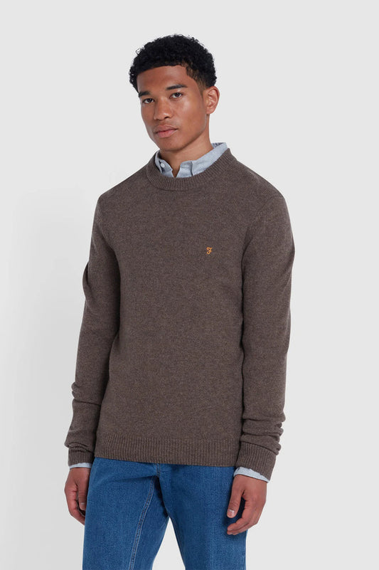 Farah Birchall Crew Neck Lambswool Sweater