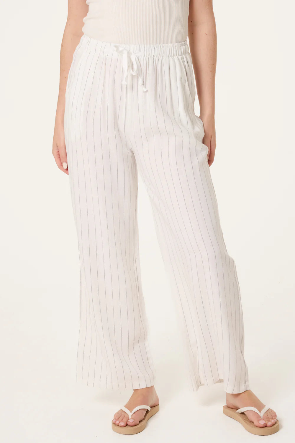 Nova of London Pin Striped Elasticated Trousers