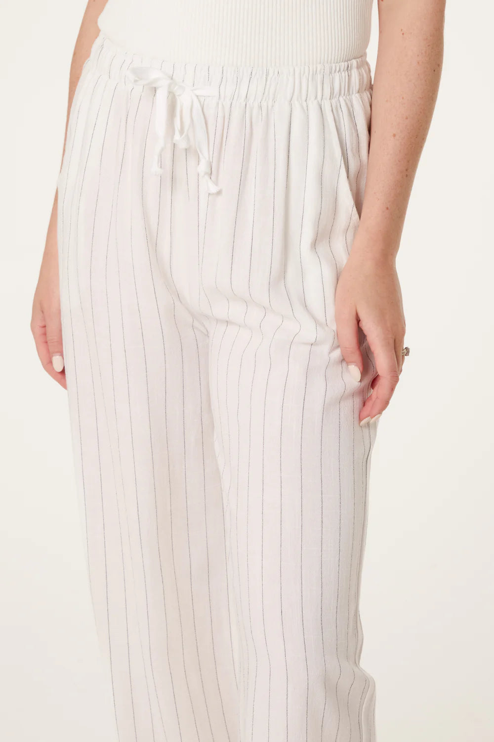 Nova of London Pin Striped Elasticated Trousers