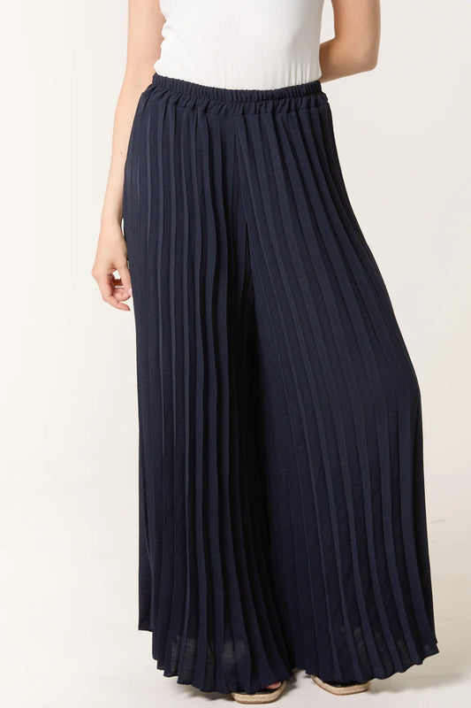 Nova of London Wide Leg Plisse Trousers