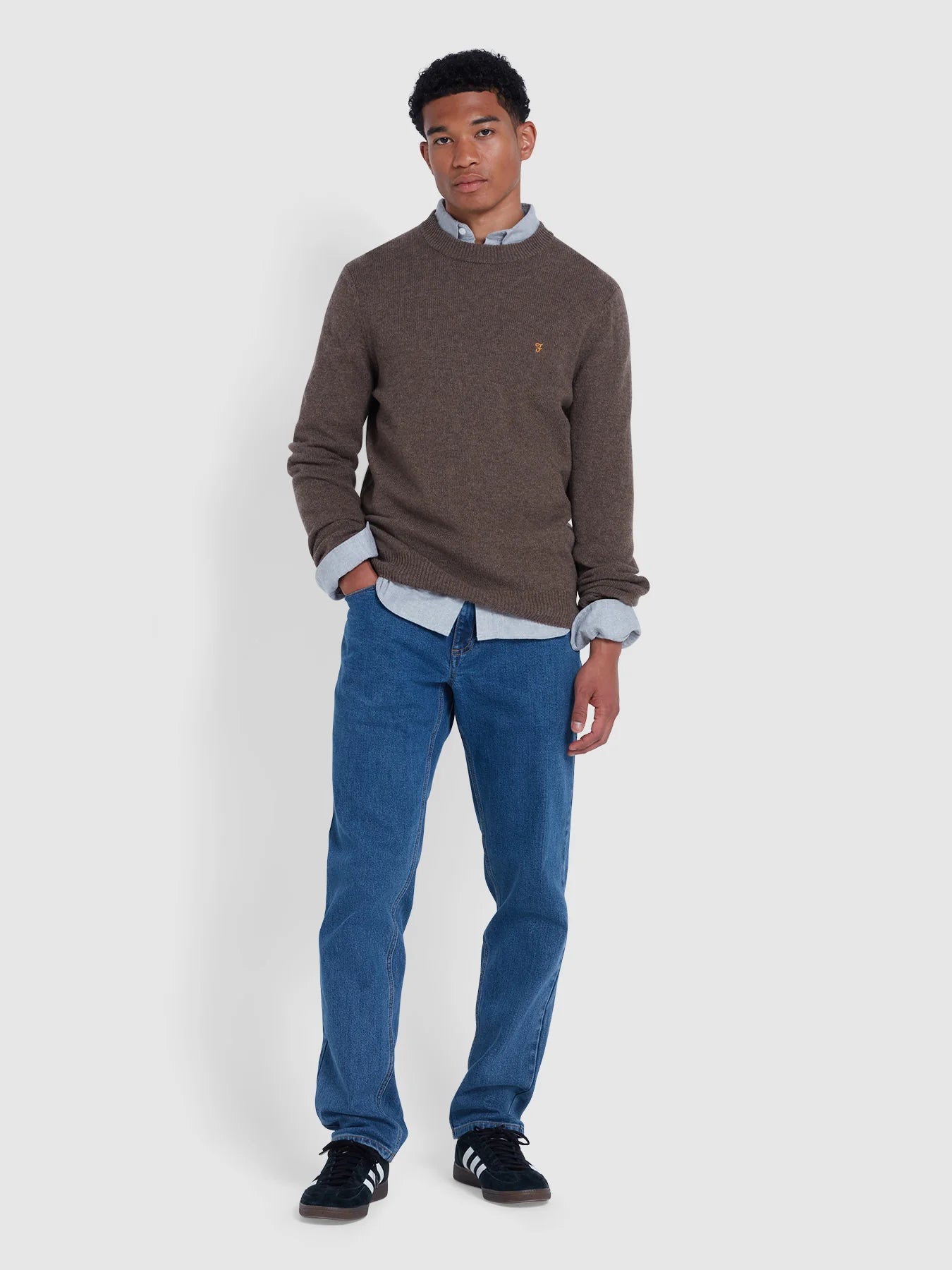 Farah Birchall Crew Neck Lambswool Sweater