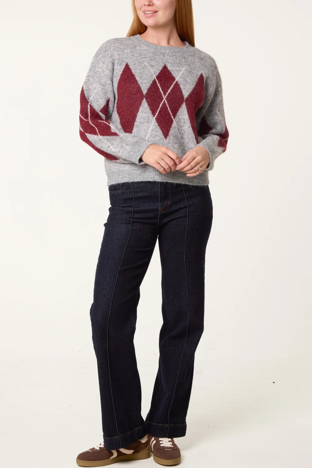 Nova of London Argyle Pattern Knit Jumper