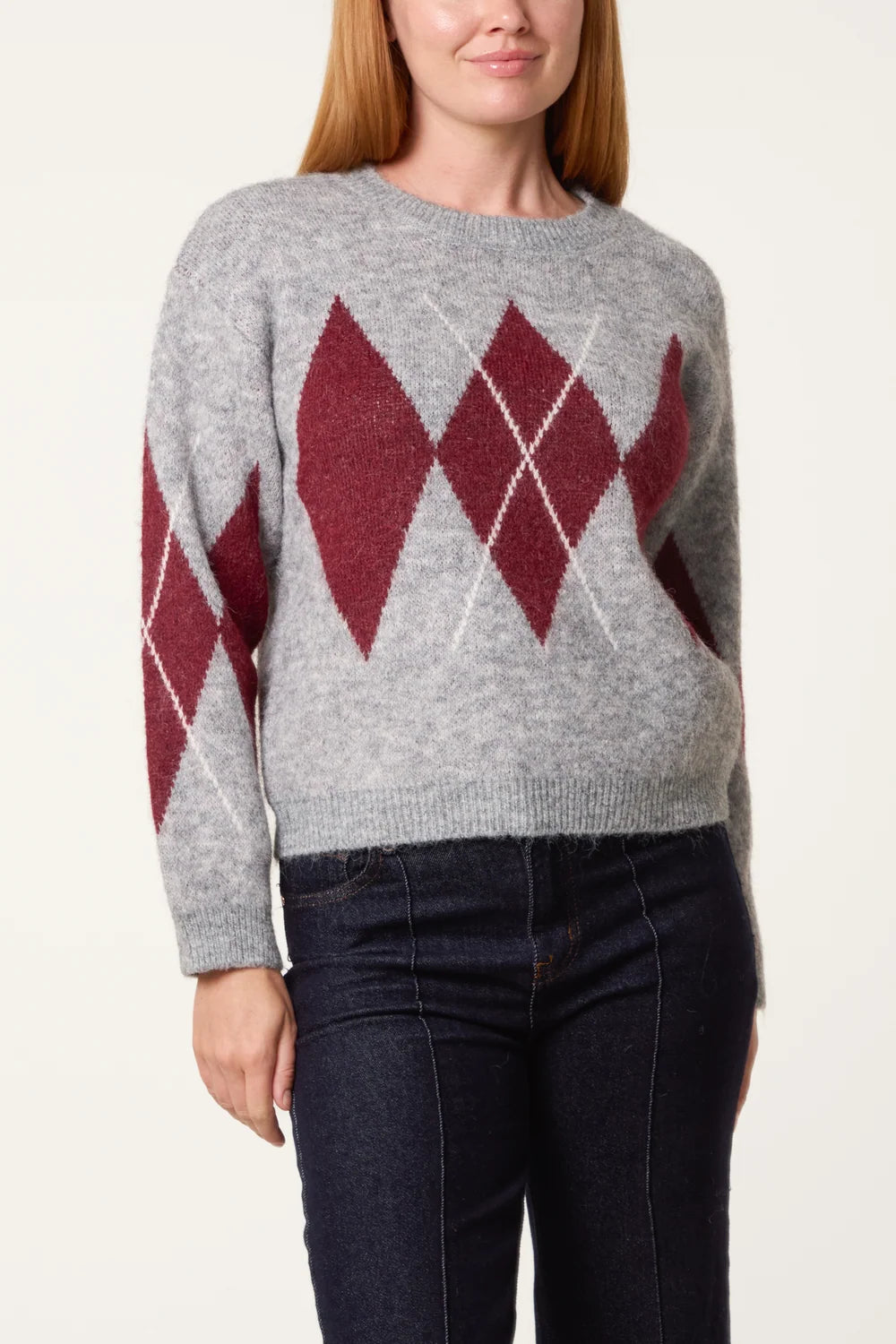 Nova of London Argyle Pattern Knit Jumper