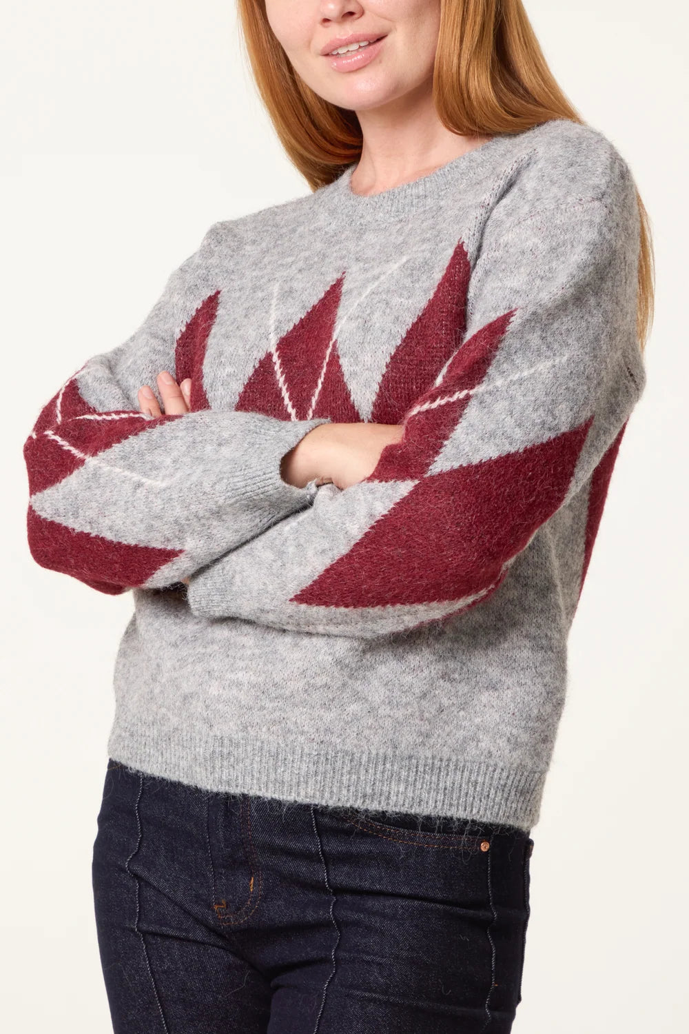 Nova of London Argyle Pattern Knit Jumper
