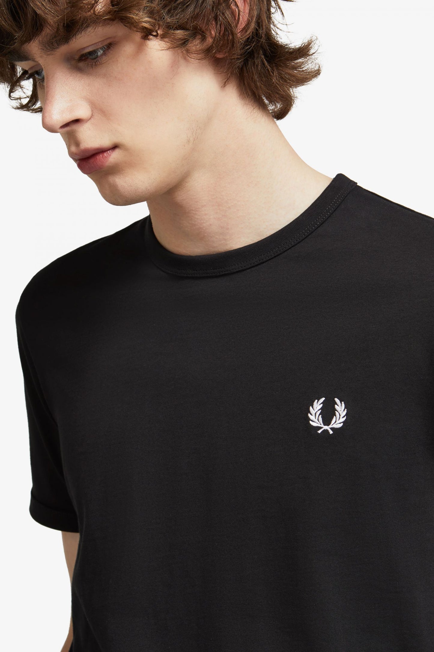 Fred Perry Ringer T-Shirt Blk M3519