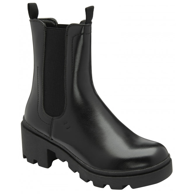 Ravel | Black Clara Hi-Shine Mid-Calf Boots