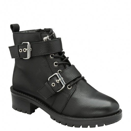 Ravel | Black Una Leather Ankle Boots