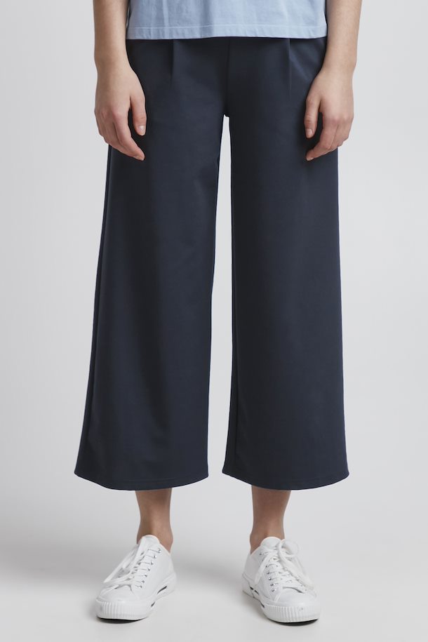 Ichi Ihkate Sus Ankle Length Wide Trousers